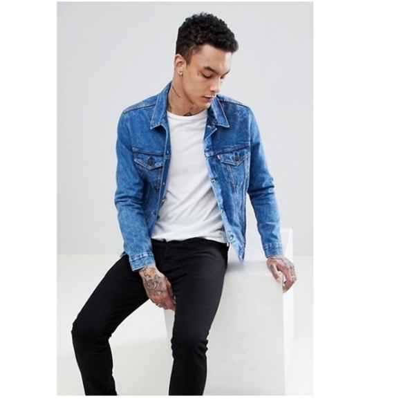 levi blue jean jacket mens